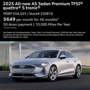 All-new A5 Sedan Premium TFSI® quattro® S tronic®